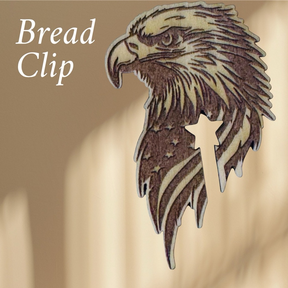 Patriotic Eagle Laser-Cut Bread Bag Clip